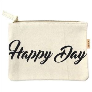 ECO by Love of Fashion Happy Day Zippered Pouch🖤